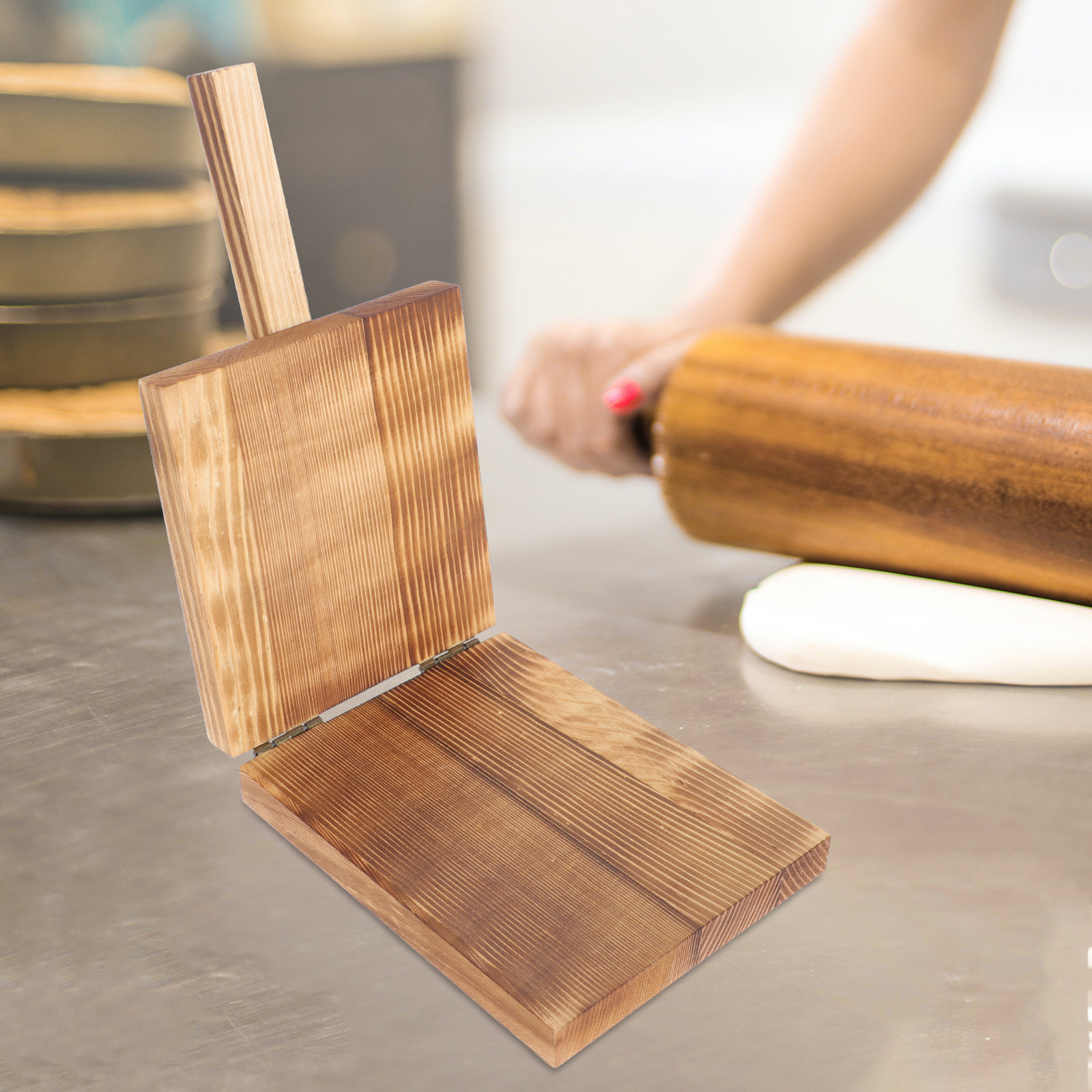 Dumpling Press Set - 1 Set Houten Dumplinghuid-presser, voedselveilige deegpresser