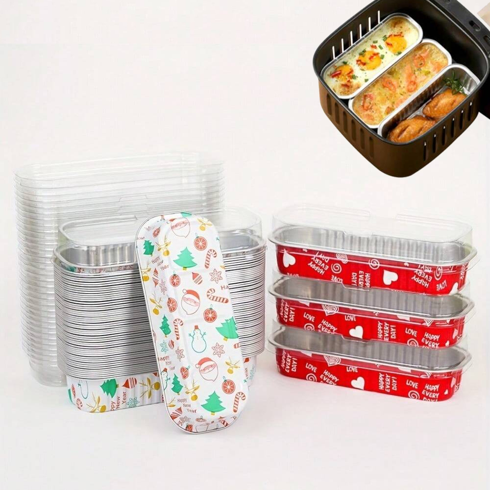 Egg Waffle Pan - Rechthoekige Wegwerp Bakpan Muffin Jar Brownie