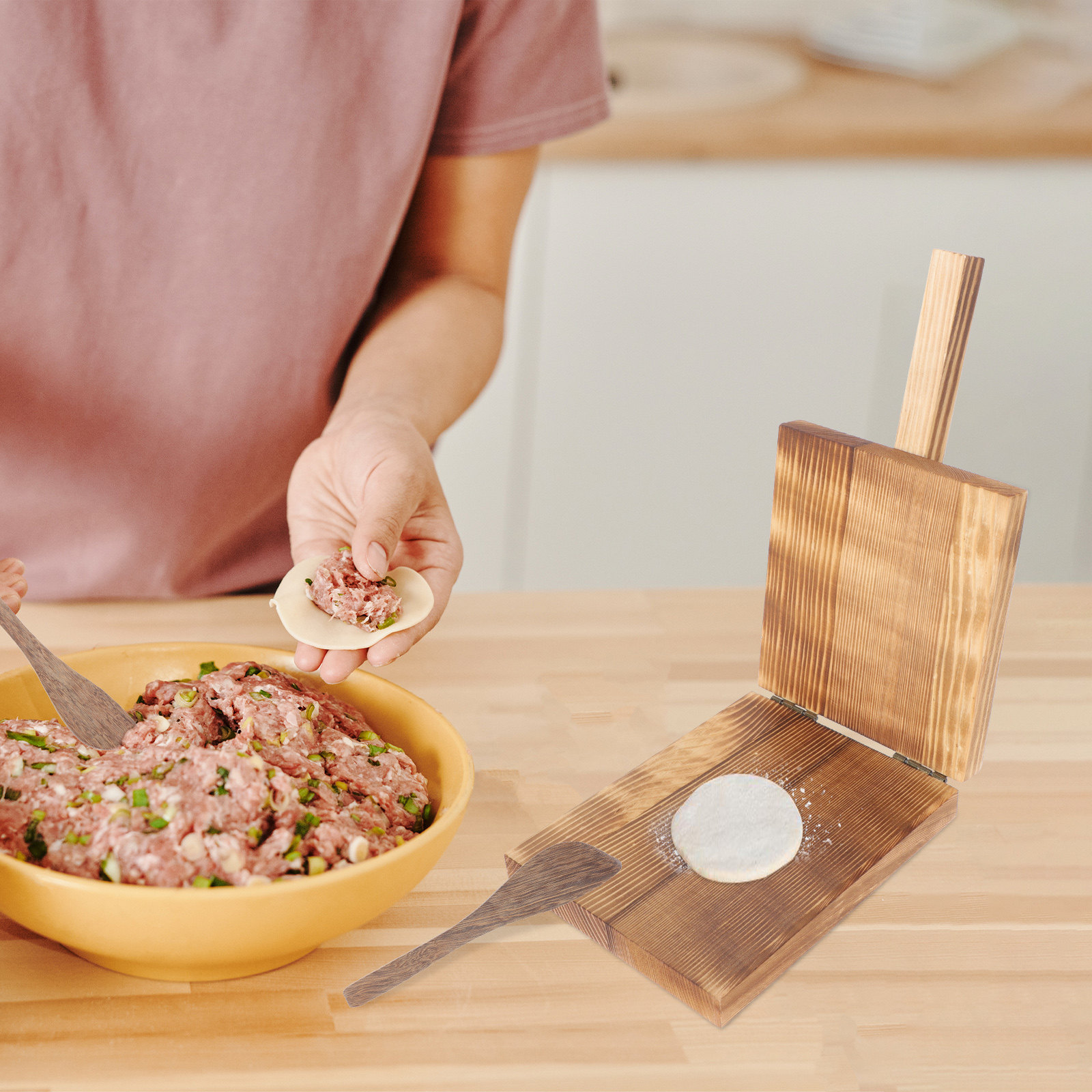 1 Set Houten Dumplinghuid-pres - Dumpling Press Set recensie en prijs